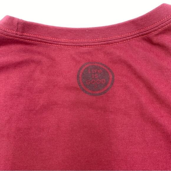 Life Is Good T Shirt Men's Large Who Needs Mistletoe Christmas Red Long Sleeve - Picture 6 of 7